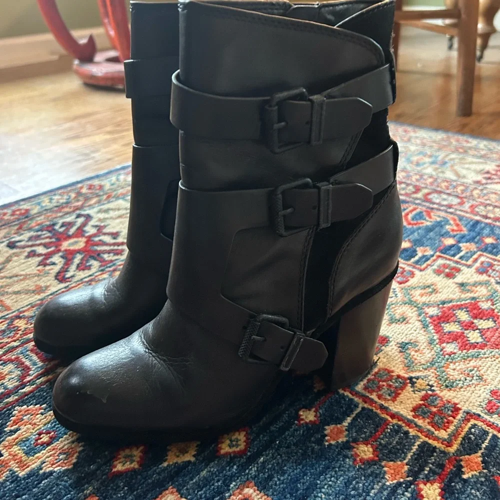 Calvin Klein Women's Black Buckle Susie Ankle Boots